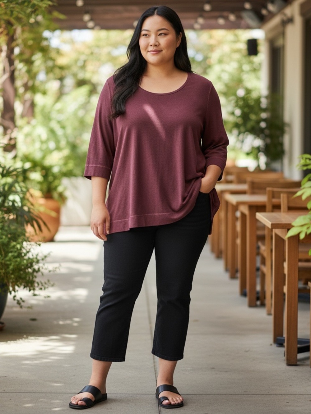 Poetry‎ hemp cotton blend tunic women’s size 16